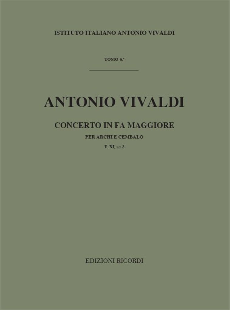 Concerti Per Archi E B.C.: In Fa Rv 142